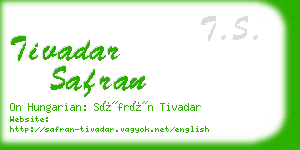 tivadar safran business card